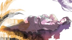 Anime sleeping white background Shorts blondes brunettes 