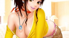 Anime smiling anime girls brunettes