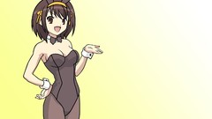 Anime smiling anime girls suzumiya haruhi