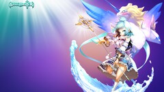 Anime soulmaster anime girls digital art fantasy art aqua hair