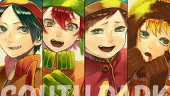 Anime south park artwork stan marsh kyle broflovski eric 