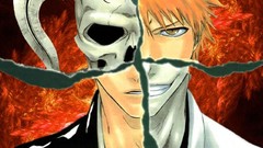 Anime Split bleach kurosaki ichigo Hollow Ichigo VastoLorde