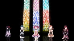 Anime stained glass anime girls mahou shoujo madoka magica 