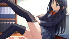 Anime stockings anime girls blue eyes