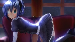 Anime stockings anime girls blue eyes black hair takanashi 