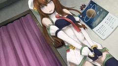 Anime stockings pink eyes anime girls makise kurisu boobs