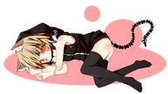 Anime strength black rock shooter bare shoulders animal ears Yuu