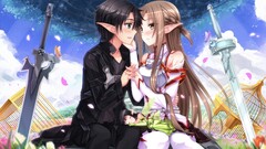 Anime sword art online anime girls kirigaya kazuto yuuki asuna