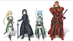 Anime sword art online anime girls Kirigaya Suguha asada shino