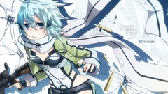 Anime sword art online asada shino gun gale online