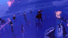 Anime sword fate series fate stay night saber anime girls blonde