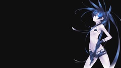 Anime Swords anime girls black rock shooter glowing eyes