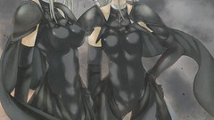 Anime Swords anime girls claymore capes