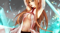 Anime Swords blondes anime girls sword art online yuuki asuna