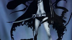 Anime Swords chains anime girls boots black rock shooter 