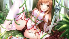 Anime Swords legs blondes ecchi sword art online yuuki asuna