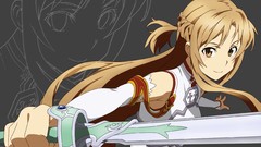 Anime Swords long hair anime girls brown eyes brunettes sword 