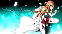 Anime Swords long hair anime girls brunettes sword art online 