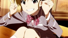 Anime Tables anime girls school uniforms idolmaster futami mami 