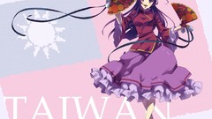 Anime Taiwan blush long hair axis powers hetalia purple hair 