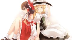 Anime tears anime girls hakurei reimu touhou kirisame marisa