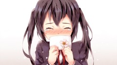 Anime tears crying k - on black hair nakano azusa twintails