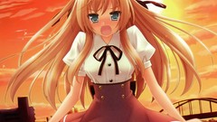 Anime tears screaming blush anime girls crying school uniforms 