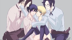Anime tie beds blondes brunettes kuroshitsuji sebastian 