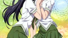 Anime tie blush anime girls blue eyes brown eyes brunettes 