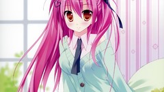 Anime tie blush pink hair long hair