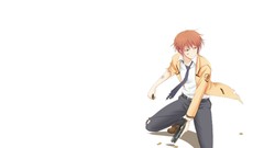 Anime tie guy bullets wounds angel beats Simple Background