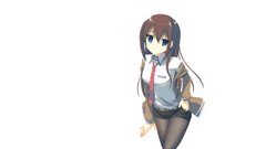 Anime tie jackets anime girls blue eyes makise kurisu steins 