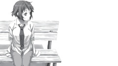 Anime tie monochrome anime girls katawa shoujo video games 