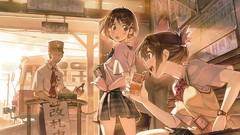 Anime tie schoolgirls anime girls school uniforms