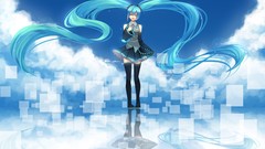 Anime tie skirts long hair anime girls hatsune miku vocaloid 