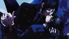 Anime tie suit flower petals kuroshitsuji sebastian michaelis 