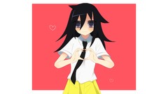 Anime tie white background blush long hair anime girls school 