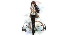 Anime tie white background Shorts anime girls brunettes makise 