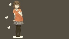 Anime tongue skirts smiling anime girls brown eyes brunettes k 