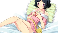Anime Trap beds black hair steins gate purple eyes anime boys 