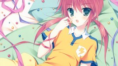 Anime Trap pink hair blue eyes inazuma eleven twintails aqua 