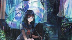 Anime Umbrellas anime girls