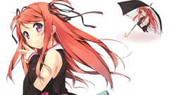 Anime Umbrellas anime girls Simple Background original 