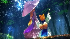Anime Umbrellas anime girls touhou animal ears tails yakumo ran