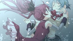 Anime underwater long hair anime girls mahou shoujo madoka 