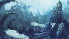 Anime underwater short hair scenic