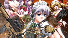 Anime vampire white hair red eyes anime girls blue eyes touhou 