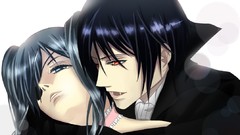 Anime Vampires red eyes suit blue eyes brunettes kuroshitsuji 