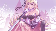 Anime Vampires Swords blondes long hair anime girls 