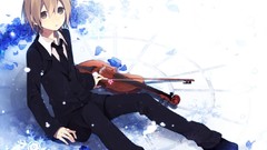 Anime violins brown eyes brunettes short hair anime boys 